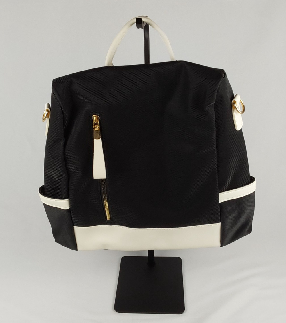 Black Convertible Backpack Tote Bag Travel Bag